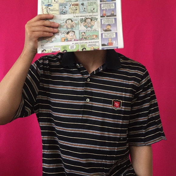 Vintage Fairway and Greene Striped Polo Shirt - Picture 2 of 4